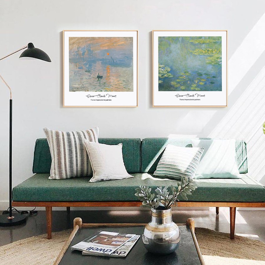 十七芸術ゴッホ莫奈原木風小清新装飾掛け絵世界名画客間レストラン小衆油絵