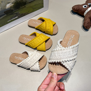 Summer Beach Shoes 2025 Trendy Women's Shoes Bohemian Vacation Fairy Flat Cross New Roman Shoes Sandals