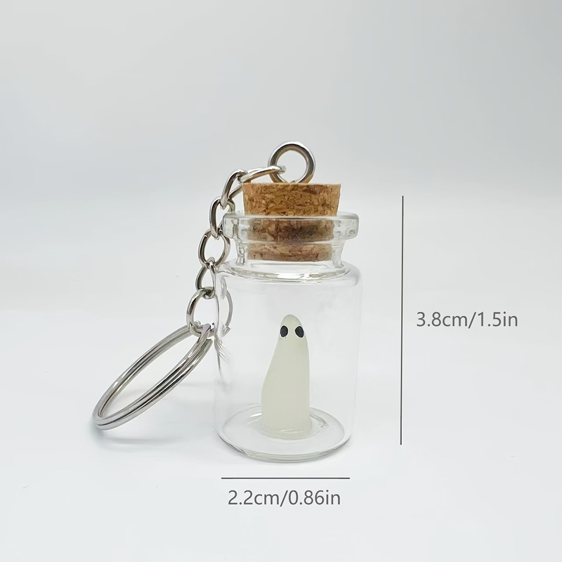 1pc Luminous Ghost Keychain For men Halloween Gift Adopt跨境|undefined