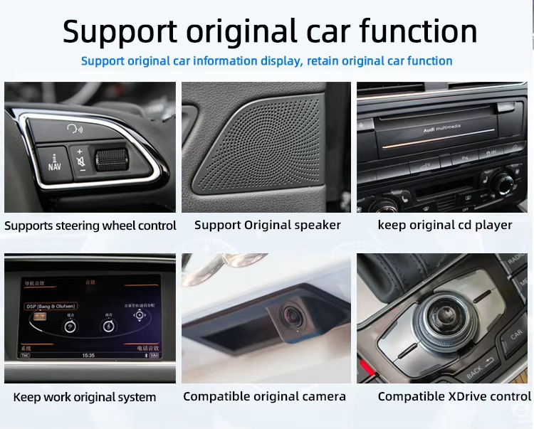 For Audi A4 A4L A5 S5 2009 - 2016 Android14 Large Screen Car Navigation