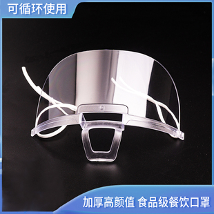 Catering Plastic Mask Transparent Anti-spray Sol Creative Chef Food Kitchen Restaurant Beauty Salon Canteen Special