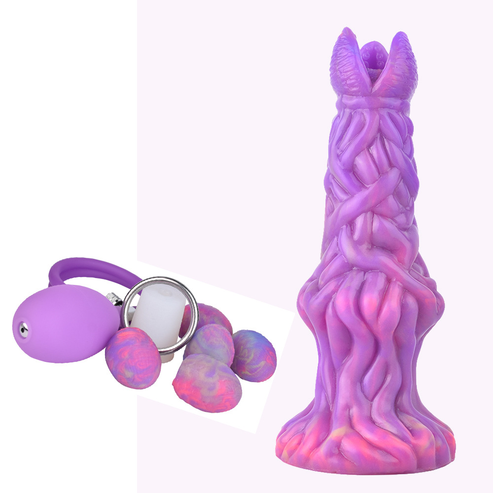 Colorido luminoso en forma de dispositivo de puesta de huevos vagina femenina incubación huevo puesta de silicona luminoso backroom plug masturbación juguetes sexuales