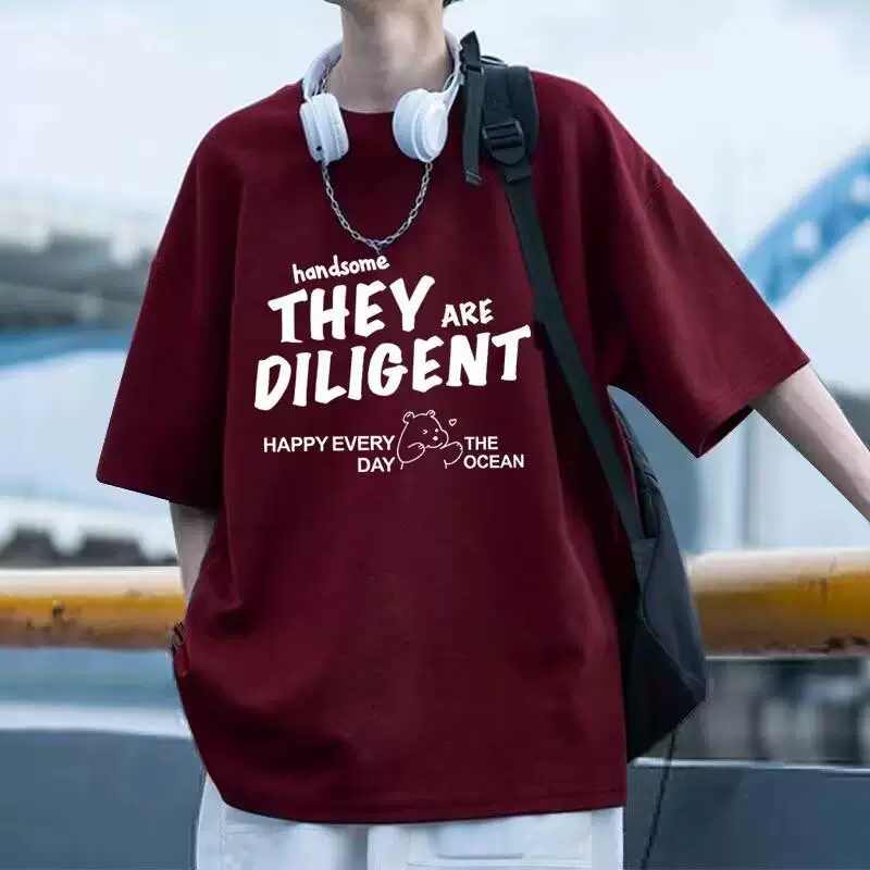 Summer trend short sleeve T-shirt, American style, oversize, loose fit