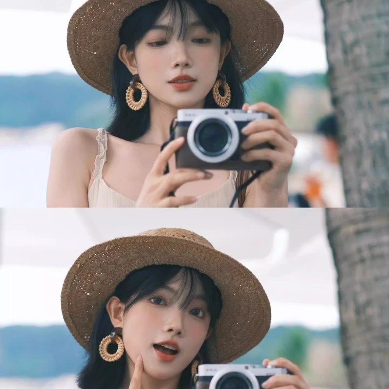 法式老钱风平顶镂空草帽女夏海边沙滩礼帽遮阳防晒帽户外太阳帽子|undefined