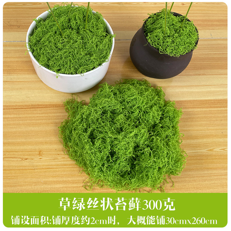Simulación de césped de seda de musgo, paisaje de musgo biónico, plantas verdes, bonsai, pavimento de paisajismo, decoración de musgo falso, césped falso