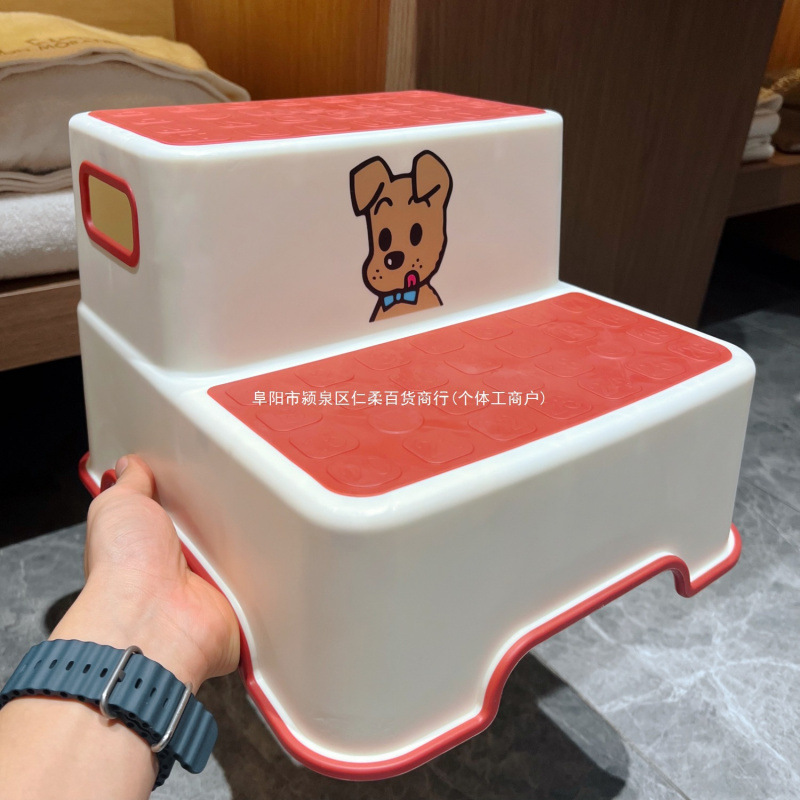 Children's Footstool Baby Step Chair Stool Small Bench Handwashing Step Non-Slip Footstool Standing Stool for Washing Face and Washing