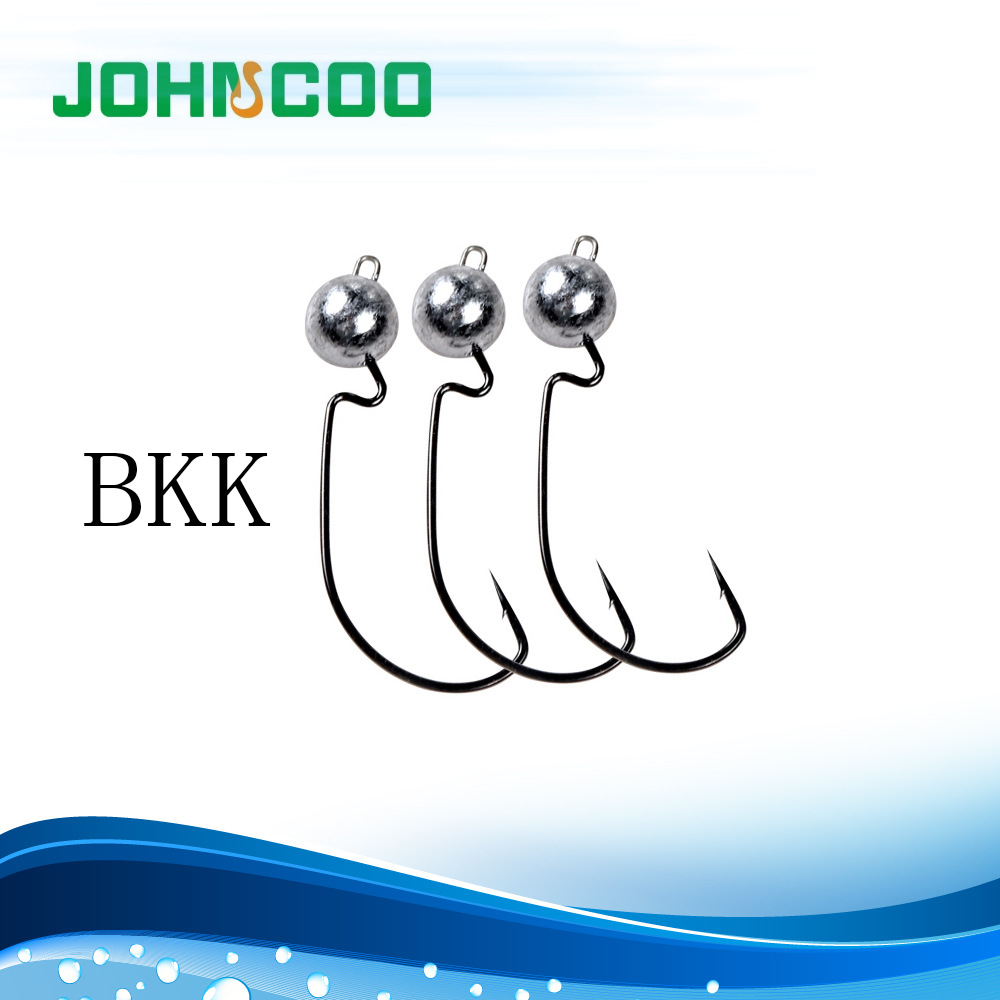 BKK Lead head hook 4 pieces crank hook fish hook with barb carbon…