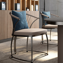轻奢设计师款主人椅子高端奢华别墅茶室家用2023新款设计感客人椅