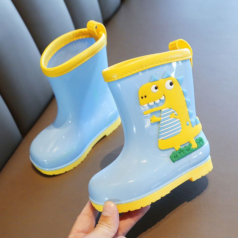 Autumn and Winter Kidsren's Rain Boots Boys Cute Cartoon Rain Boots Girls Baby Water Shoes Non-Slip Kids Rubber Shoes