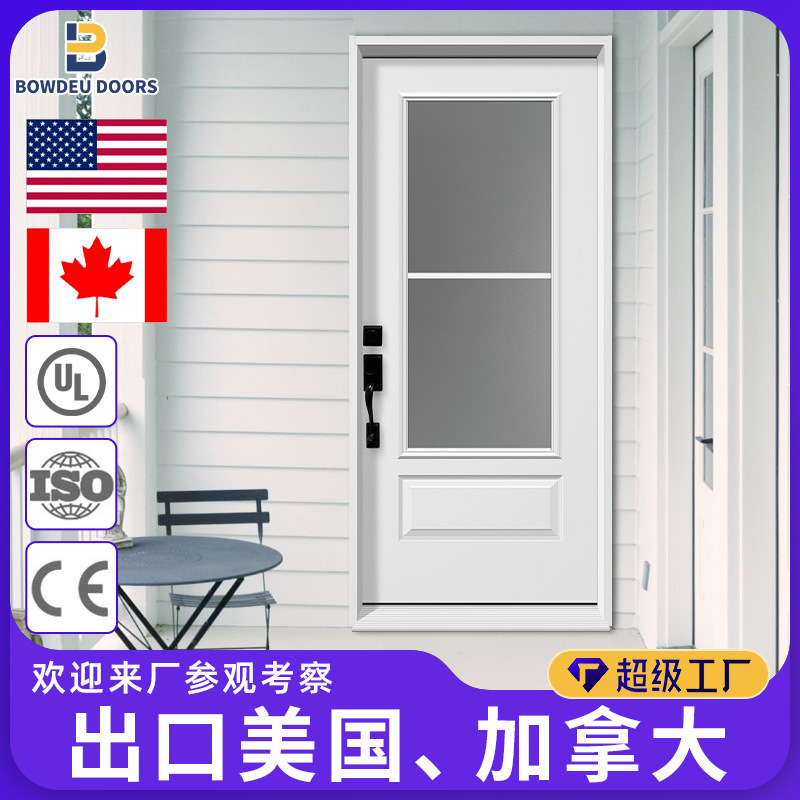 American-Style Steel Entry Door, Fiberglass Fireproof Door, Ul Certified, Soundproof Commercial and Residential Double Door American-Style Steel Entry Door, Fiberglass Fireproof Door, Ul Certified, Soundproof Commercial and Residential Double Door