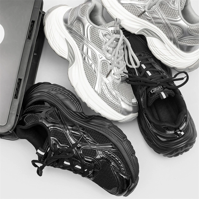Пары — модная нишевая сетчатая дышащая обувь Dad Shoes, прямые поставки с фабрики для женщин и не только летом, новые толстоподошвенные спортивные кроссовки