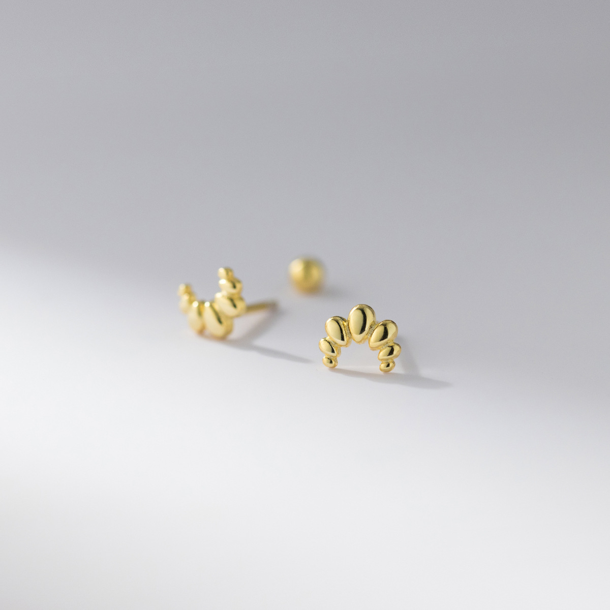 Ear Studs Classification 1 Pair 925 Sterling Silver Geometric Ear Studs