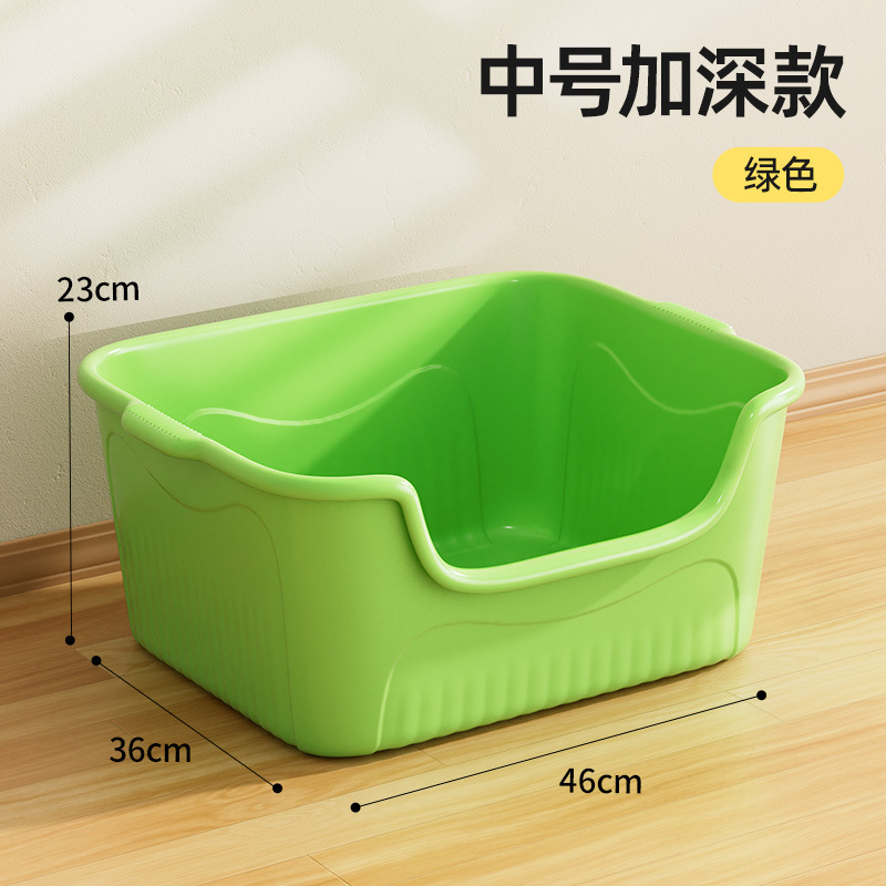 ペット用品 特大オープン型飛沫防止猫トイレ 特大猫トイレ 半密閉型猫トイレ|undefined