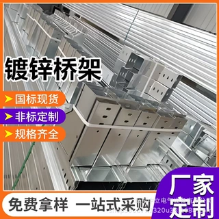镀锌桥架厂家镀锌槽式梯式大跨距式电缆桥架100*100金属桥架线槽