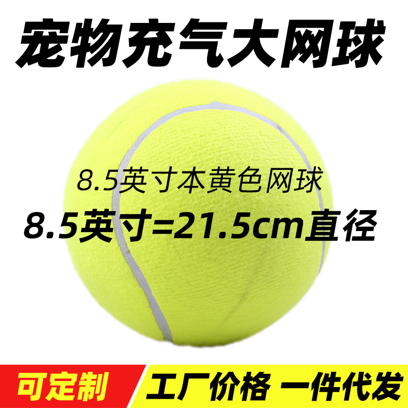 Manufactor wholesale customized 8.5 inch inflation Tennis Large autograph Tennis children Flannelette ball Pets Tennis