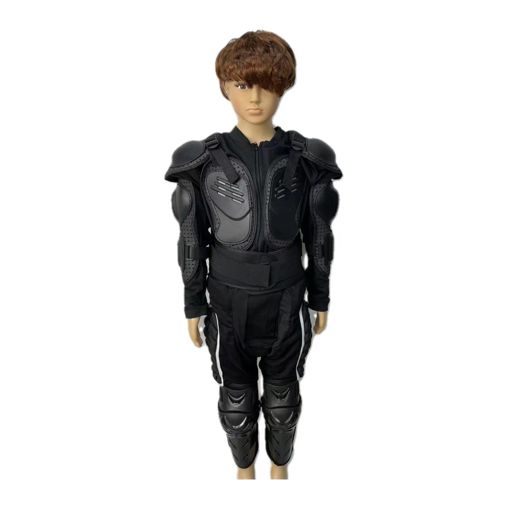 어린이 갑옷 (검은 가장자리) 바지 무릎 3 피스 세트