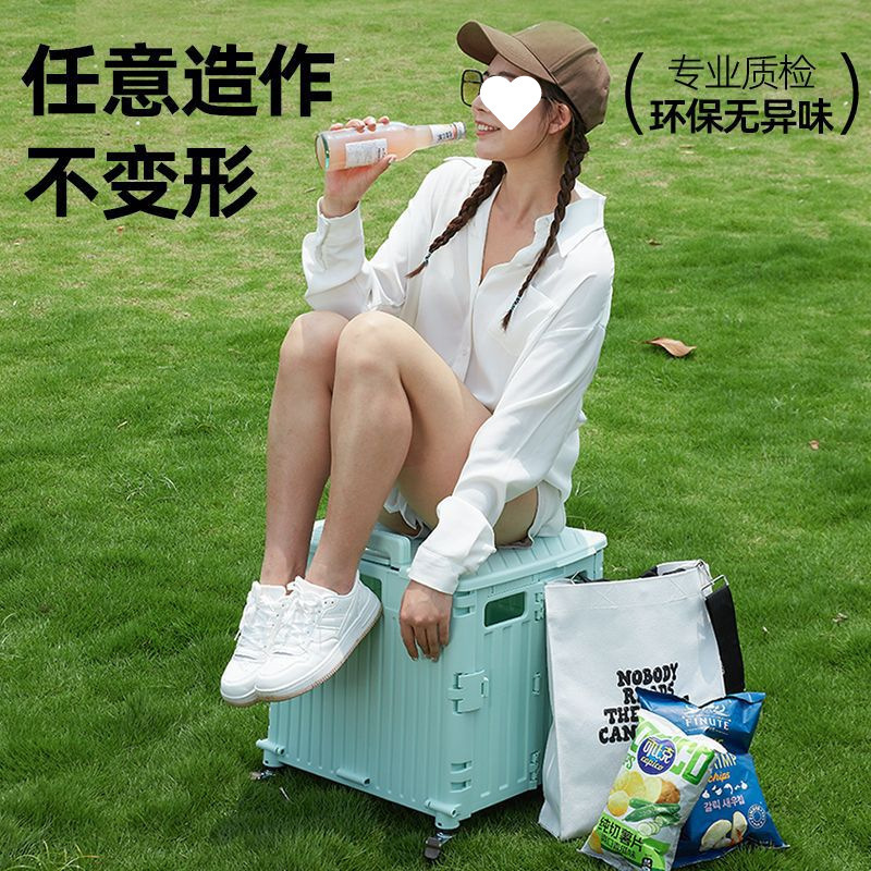軽量折りたたみトロリー、ショッピングスナックラック、モバイルキャンプ、ポータブル食料品ショッピングおよび速達品|undefined