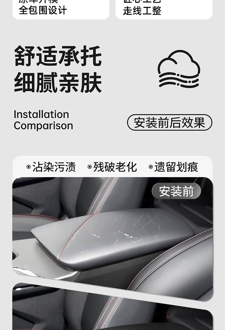 Changan X5 Special Plus Armrest Box Protective Cover Modified Central Armrest Box Protective Pad Car Decoration Supplies