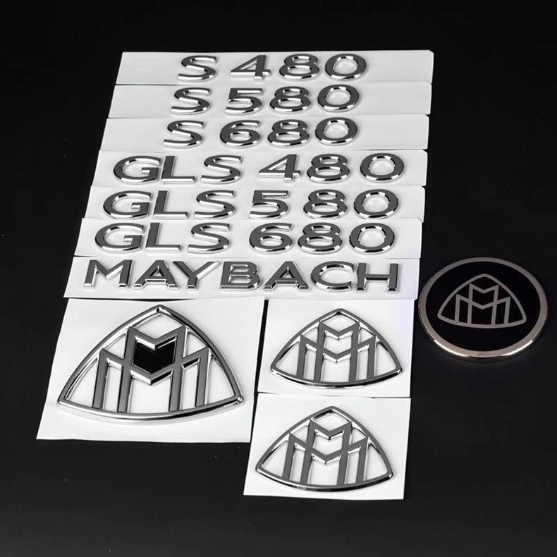 Suitable for Mercedes-Benz Maybach rear emblems, including GLS480, S680, GLS600, and S580 models; Maybach letter emblems
