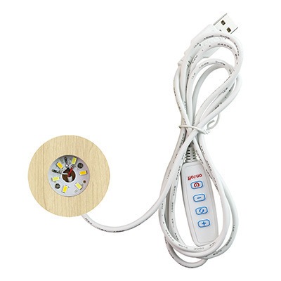 lámpara de noche LED lámpara de bola de cristal base DIY artesanía base lámpara de noche madera sólida base luminosa artesanía de madera