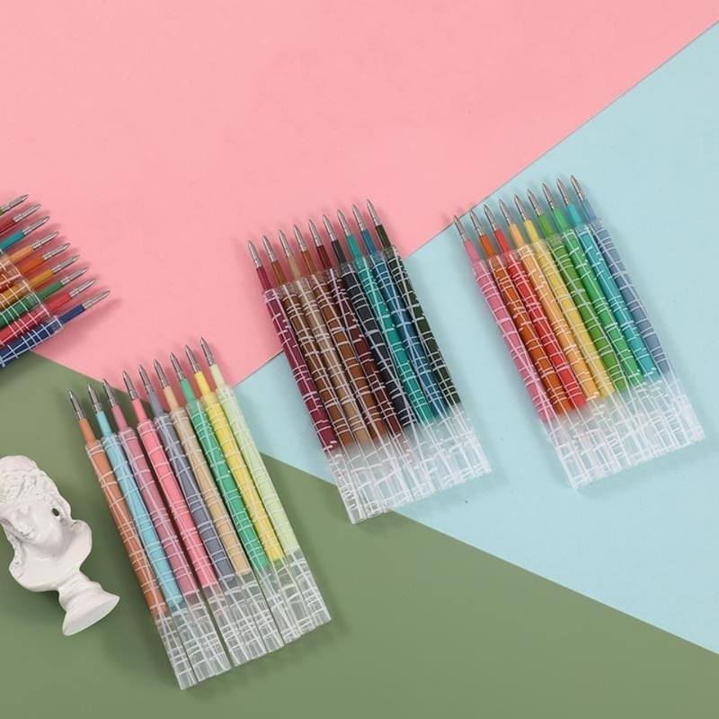 モランディカラーカラーゲルペンリフィルセットレトロ学生ノートペンノートプレスジュースペンリフィル|undefined