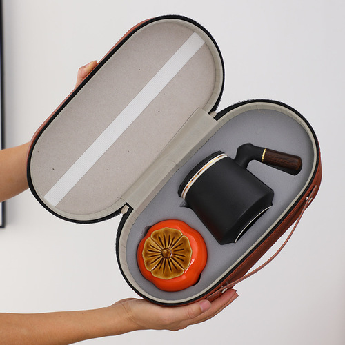 Ceramic mug tea water separation tea cup with lid office gift box souvenir creative water cup filter gift box