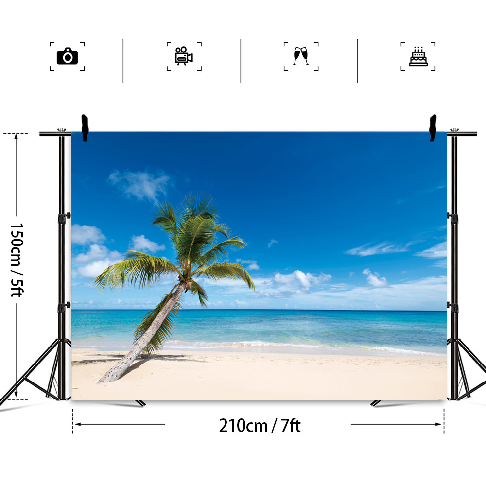 Nuevo Comercio exterior nórdico noche ins estilo colgante de tela paisaje de playa decoración de la pared Fondo tela soporte imágenes para productos