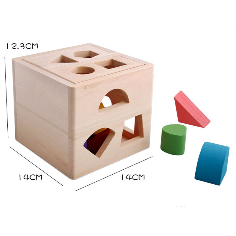Caja de inteligencia, bloques de construcción, diez o tres agujeros, iluminación para bebés, cognición porosa, caja de forma geométrica tridimensional, juguetes para niños