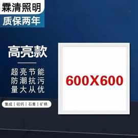 led平板灯600*600嵌入式集成吊顶吸顶灯面板灯办公室铝扣板矿棉板