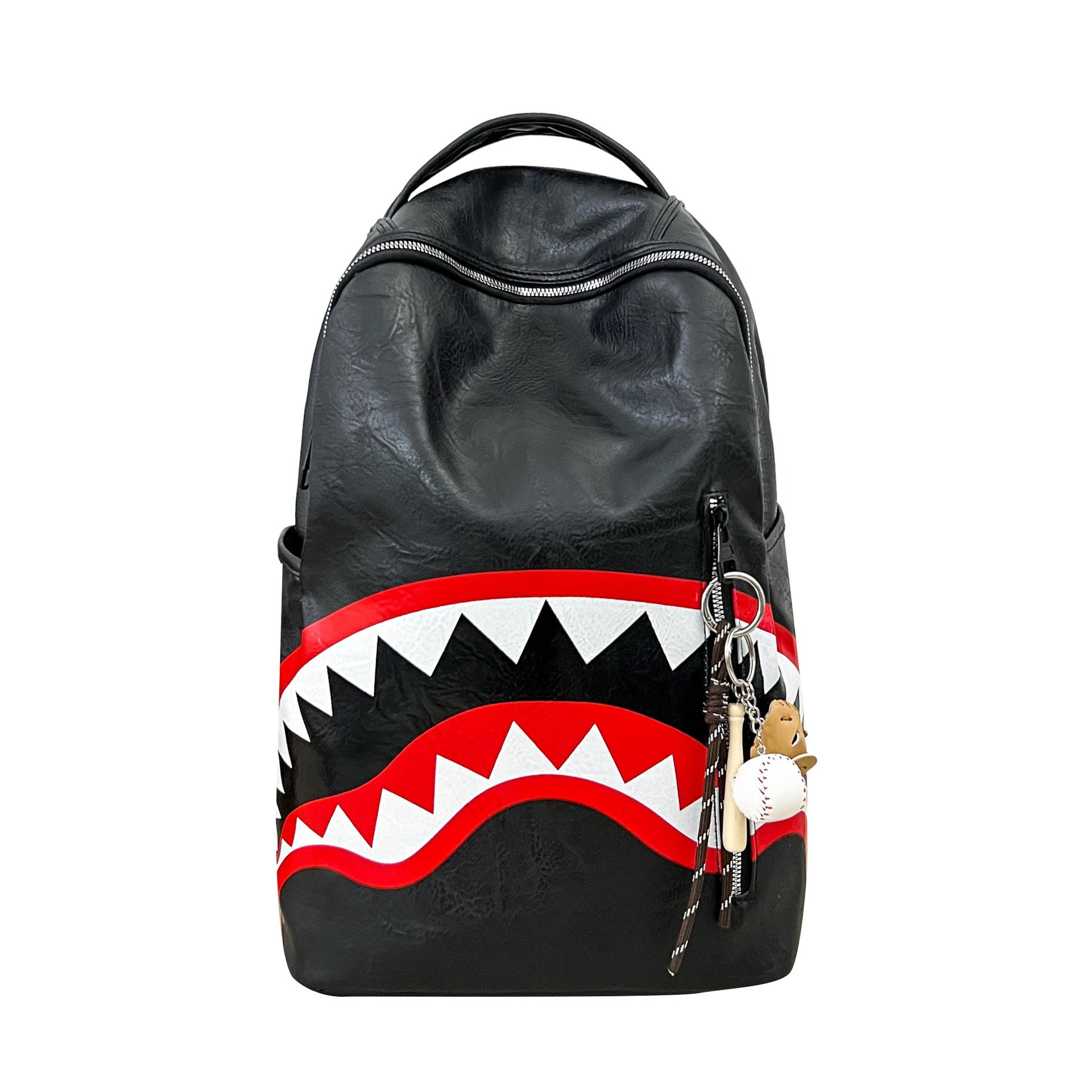 Mochila estilo coreano con estampado de tiburón, mochila de moda simple y elegante para estudiantes masculinos y femeninos, mochila escolar de gran capacidad para clases y viajes diarios. image 22