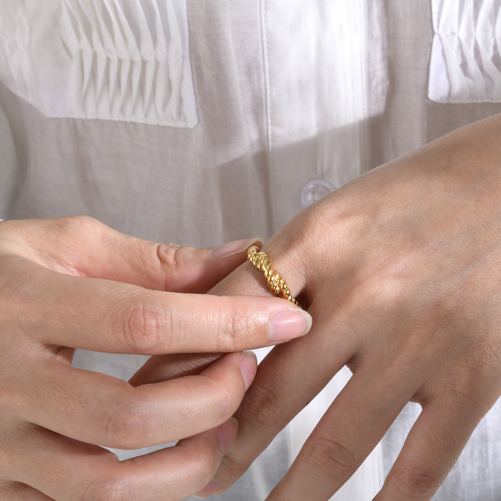 Vintage Style Geometric Titanium Steel Plating Rings