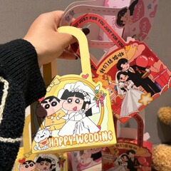 漫画結婚喜糖箱結婚式キャンディー包装箱テーブル糖箱クレヨンしんちゃん領収書婚約喜糖箱