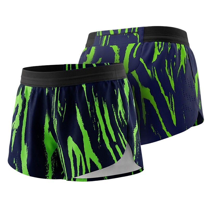 [Zipper Pocket] Quick-Dry Taped Shorts for Summer Marathon Sports Fitness Running Track and Field Training Shorts