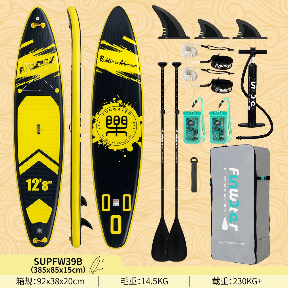 Надувная SUP Funwater для серфинга-стэнд-ап, варианты 335–385 см с веслом/сиденьем/основанием под камеру