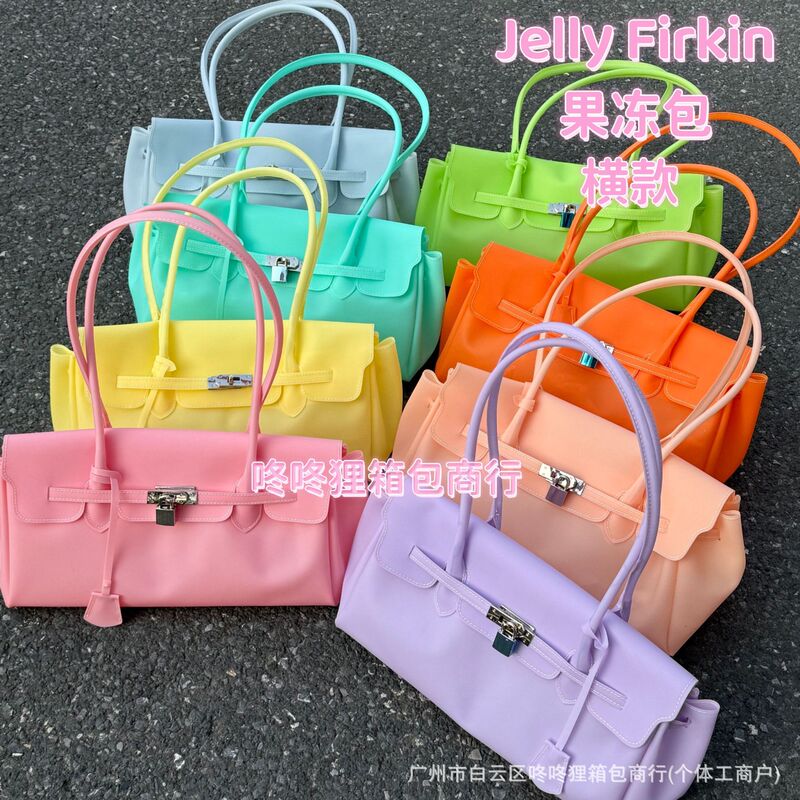 Horizontal Jelly Bag Jelly Series 26 New Summer Underarm Bag Kiiikiii Same Style Jelly Bag Tote Bag