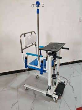 Silla de Traslado Hidráulica para Enfermería de Acero Laminado en Frío, Multifuncional para Ancianos