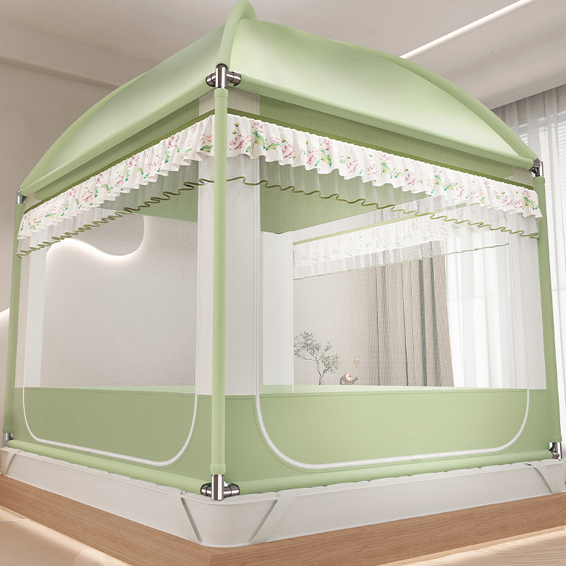 Mosquitera anti-caída de yurta 2025 nuevo dormitorio doméstico instalación gratuita cama anti-caída para bebés y niños