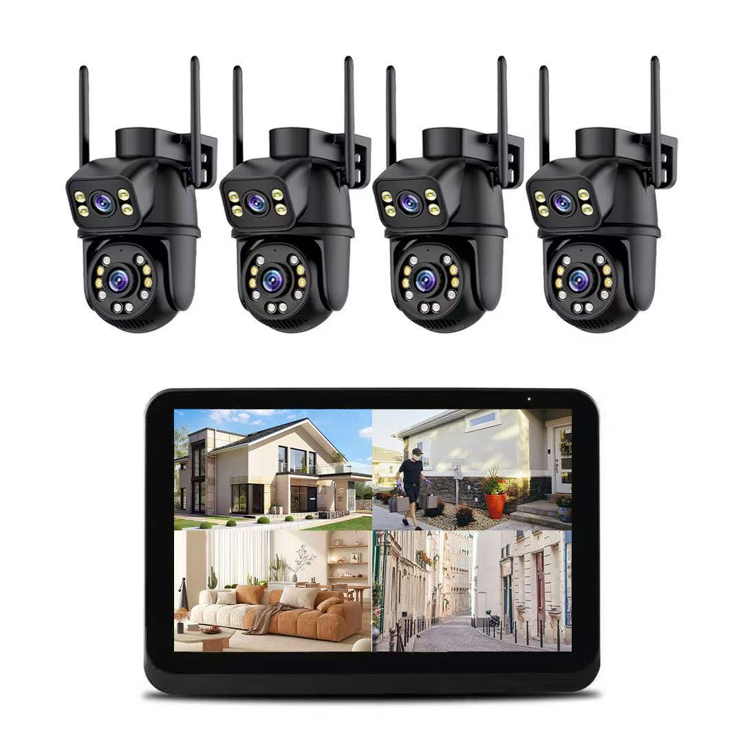 ICSEE 8MP摄像头WiFi NVR套装双镜头PTZ IP摄像头8CH智能家居夜视