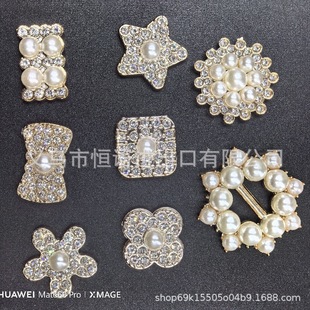 Headdress hair accessories decoration accessories five-star love square rectangular round ABS material accessories decorative jewelry DIY