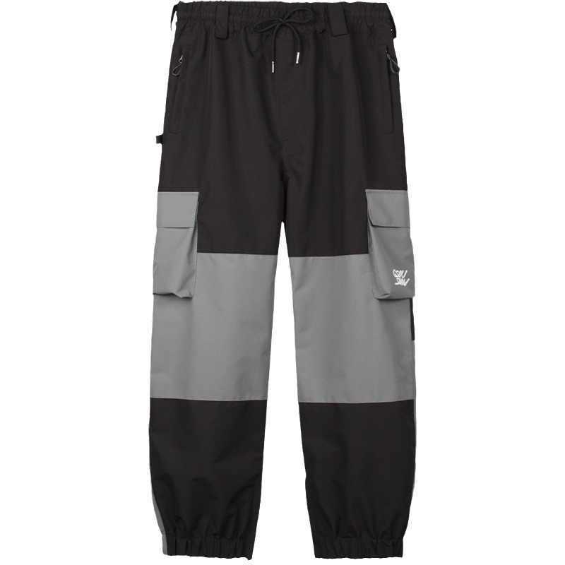 Nove ženske smučarske zimske hlače z odebeljenim furnirjem, dvobarvnim spajanjem, velikimi žepi, toplimi, odpornimi proti vetru, vodoodpornimi, z dvojno desko za sneg_voghion.com