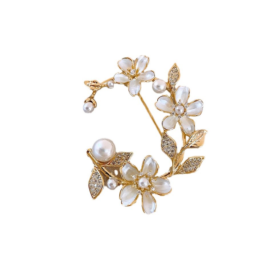 Pulsera flor esmaltada oversize para mujer joya floral 3d_voghion.com