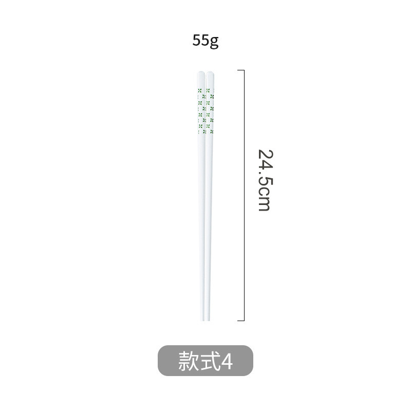 녹색 무늬 도자기 젓가락(10쌍)