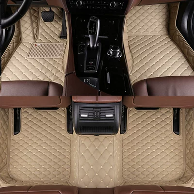 Fully Surrounded Car Mats, Modelə uyğun ayaqaltı - beige-five-story-single-story