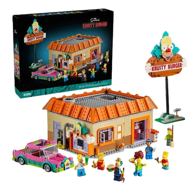 Конструктор, совместимый с Lego 10352 — Krusty Burger Shop, тема «Симпсоны», модульный набор