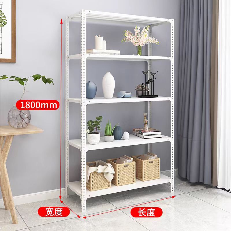 Estanterías de acero angular, estantes de exhibición de varias capas de pie, estanterías de hierro para balcones de almacenes domésticos y supermercados, almacenamiento grueso y estable