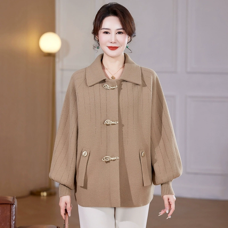 Мама весенне-осенний и иностранный короткий пиджак для женщин среднего возраста яркие бриллианты утолщенные новые модные волосы среднего и пожилого возраста