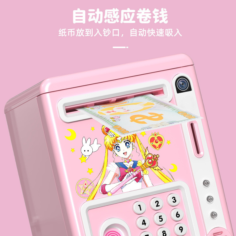 新しい女の子のサバイバル貯金箱、子供用パスワードボックス、取り外し可能、メロディー貯金箱、送料無料|undefined