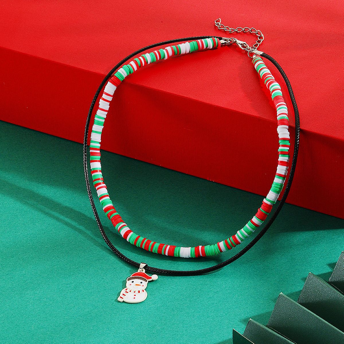 bijoux exclusifs nouveau produit collier de Noël collier de Noël multicouche collier de Noël_voghion.com