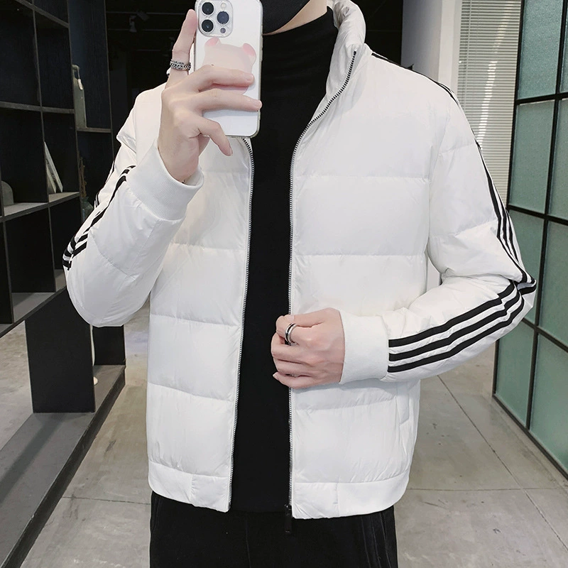 Пуховик национального стандарта, мужское обычное зимнее пальто, свободная модная мужская пуховая куртка с воротником-стойкой 2201