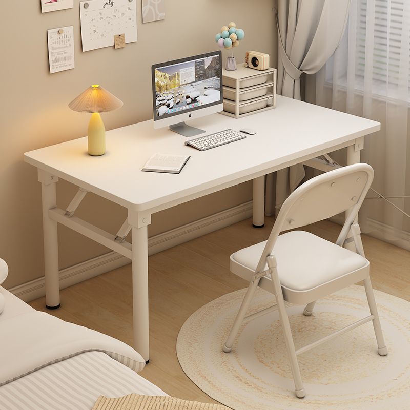 Foldable Computer Desk Desktop Bedroom Home Office Study Small Apartment Desk Simple Rectangular Rental House